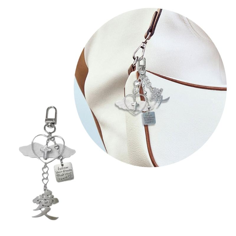 Versatile Crosses and Bowknot Keychain Portable Accessory Convenient for Key or As A Bag Charm for Added Styles