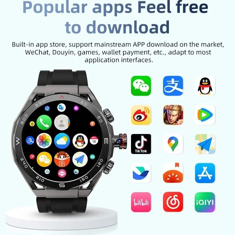 VP900 Smart Watch 4G SIM Card GPS Navigation Waterproof Fitness Camera Video Call  AMOLED HD Screen Large Capacity for Men Women SmartWatch
