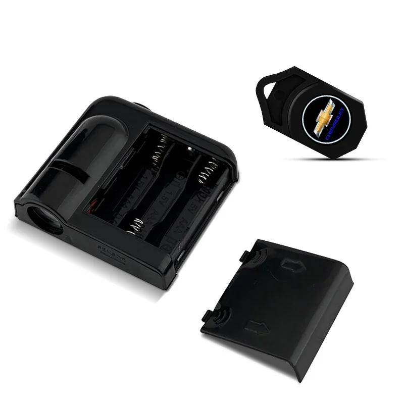 2Pcs Car Door Projector Lamps Car LED Light Car Accessories For Chevrolet Spark Silverado Captiva Lacetti