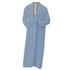 Toga Lunga da Uomo a Vestibilità Larga con Zip Frontale Collo a Camicia Tradizionale Islamico Thobe Kaftano Manica Lunga Completa Abbigliamento Casual
