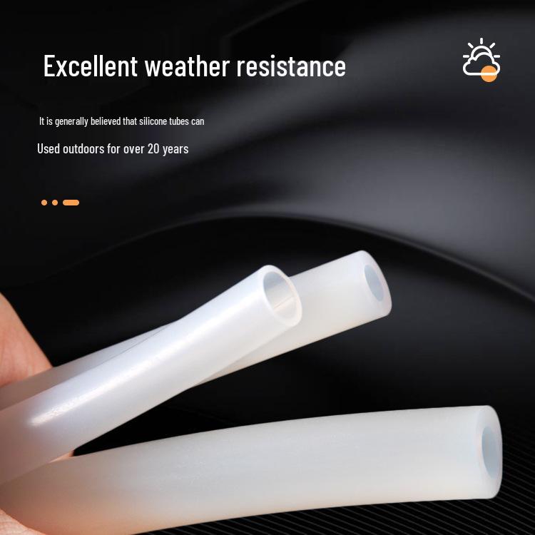 Translucent High-Temperature Silicone Rubber Hose - Heat-resistant, Elastic, Whole Roll, 4-Point & 6-Point Sizes