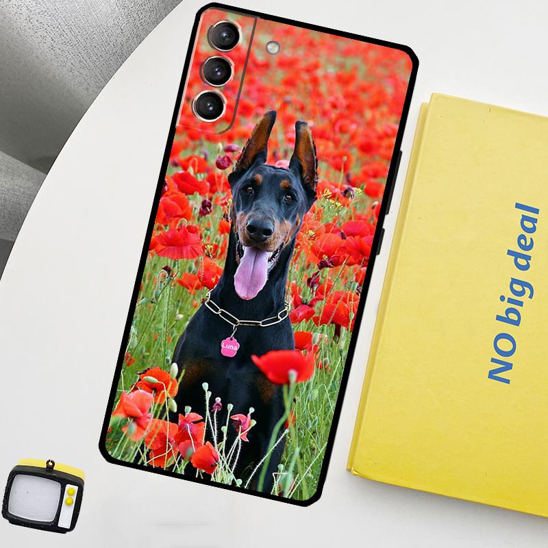 Dachshund Doberman Dog Phone Case For Samsung Galaxy S25 Ultra S20 S21 S22 S23 Plus S9 S10 S25 FE S24 Ultra Cover