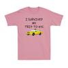 I Survived My Trip To Nyc Funny New York Yellow Taxi Joke Unisexs Cotton TShirt