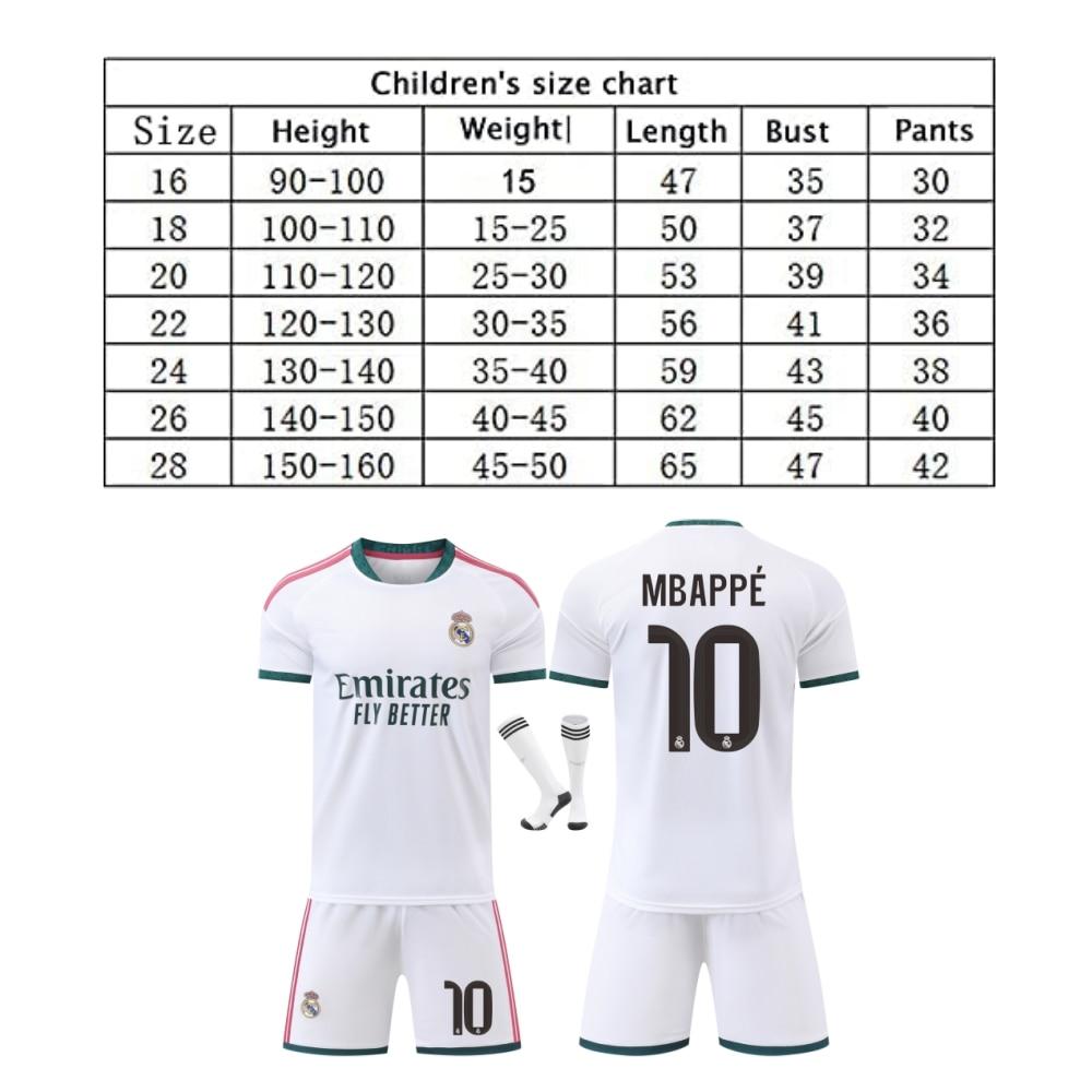 Real Madrid Mbappe Dětská fotbalová výbava Set YSHT Bílá