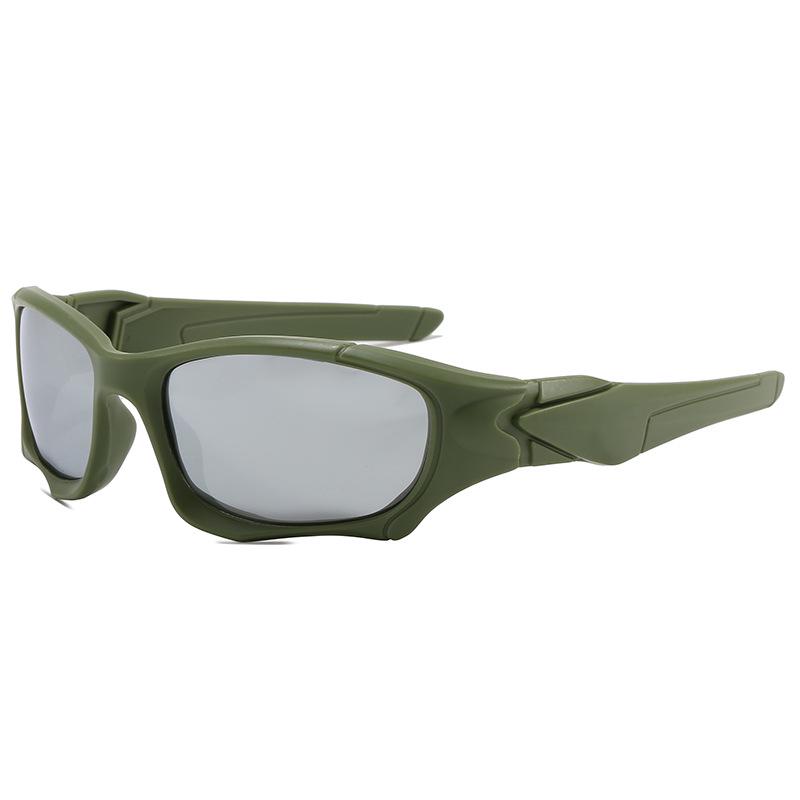 Men's Polarized Tactical Windproof Sunglasses - Military Green, Sports Style