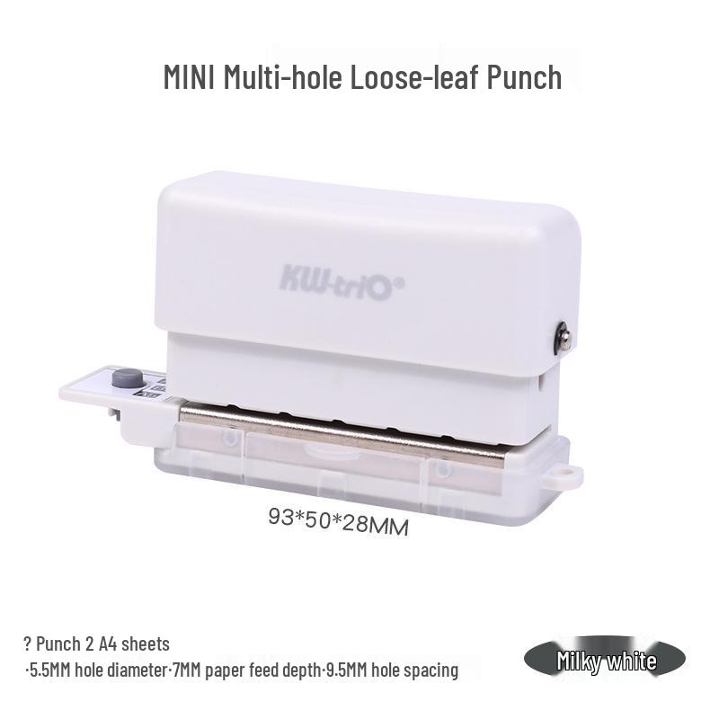 Six-Hole Portable Mini Puncher - Cute Manual Student Stationery Tool