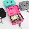 Mini Lockable Cash Box Metal Lock Box Coin Box Money Saving Box  Home Use
