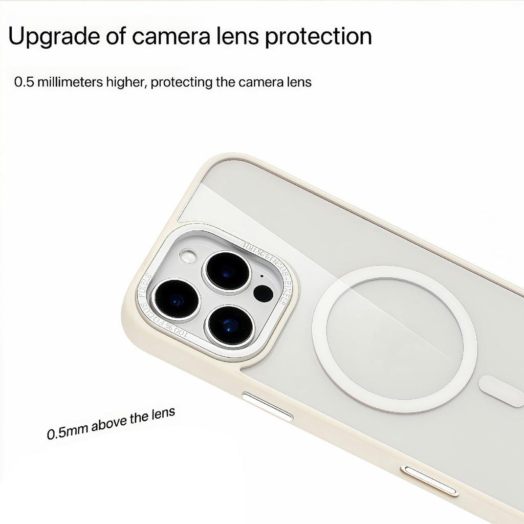 For iPhone 16 Pro Max Case Compatible with MagSafe TPU + Acrylic Clear Phone Back Cover