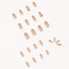 Naked through silver edge French stacking diamond wearing nail art finished fake nail nail nail patch nail patch removable nail piece