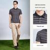 Antonio Men's Silk Blend Striped Polo Shirt