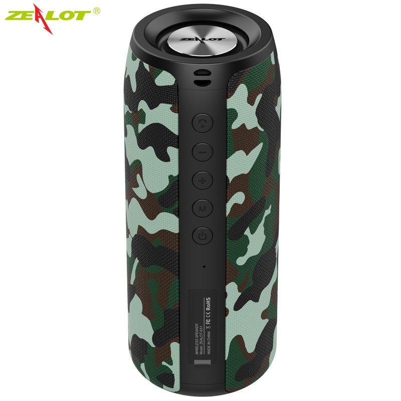 Zealot S51 Wireless TWS Dual Speaker with Heavy Bass - Outdoor Portable Bluetooth Speaker