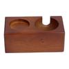 2 Hole Coffee Tamper Holder Beech Coffee Handle Mat Pad Stand for Home Restaurant(BuiltIn )