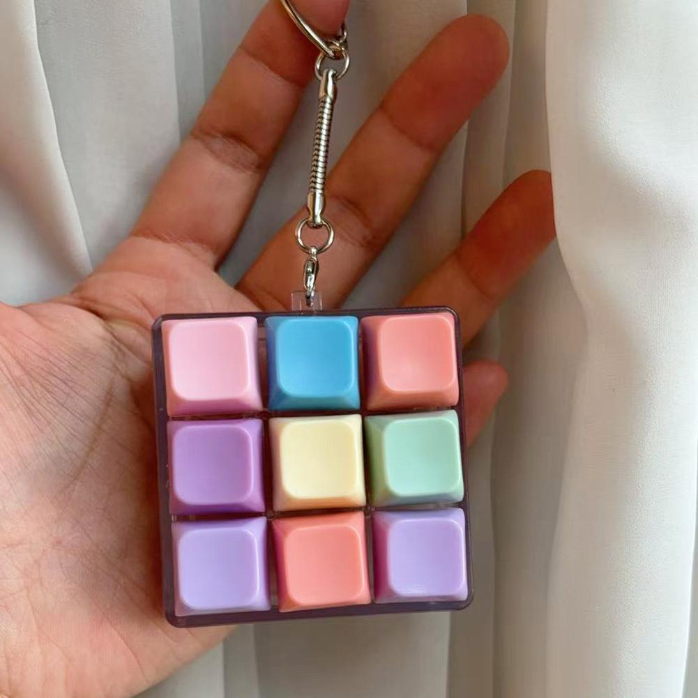 Decompression 9 Keyboard Key Toy For Adults Antistress Toys Boys Girls Anti Stress Finger Keyboard Games Keychain Gifts