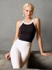 High-Intensity Contrast Yoga Vest: Premium Nude One-Piece Sportswear for Pilates & Fitness