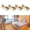 4 Sets Metal Bed Bracket Bed Frame Fixing Connecting Furniture Rail Hook Brackets Hinge Fitting Connector Lock Hardware