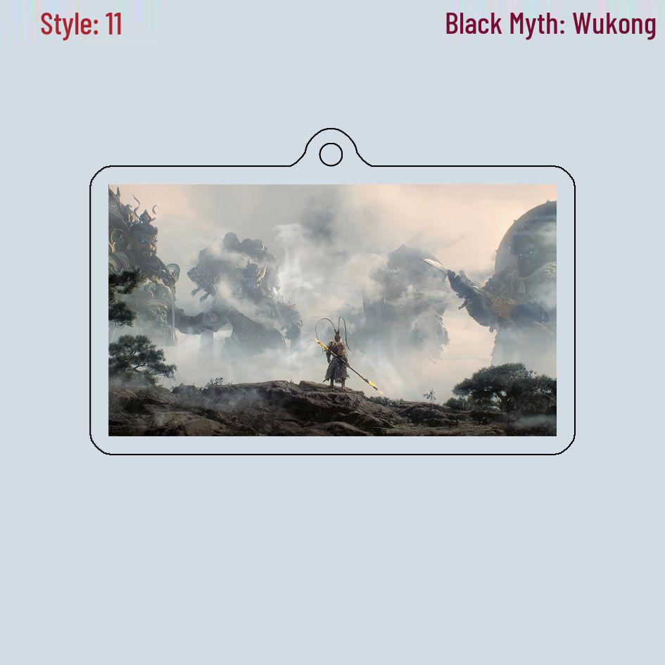 Black Myth Wukong Double-Sided Acrylic Keychain and Luggage Tag - Customizable with Images