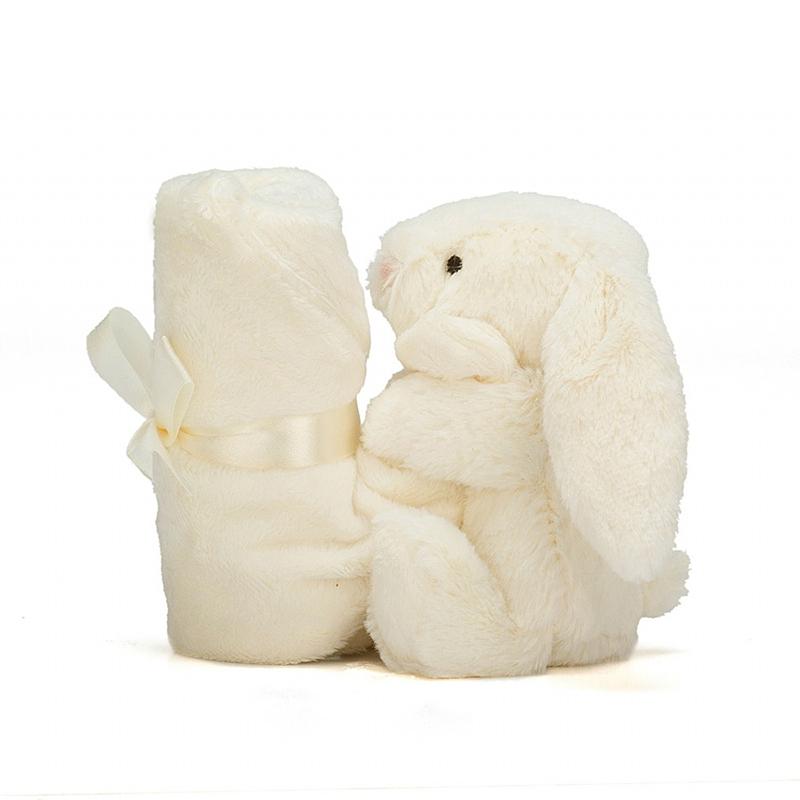 Jellycat Shy Series Animal Rabbit Cream Pacifier Towel Doll Plush Doll 34cm Tall