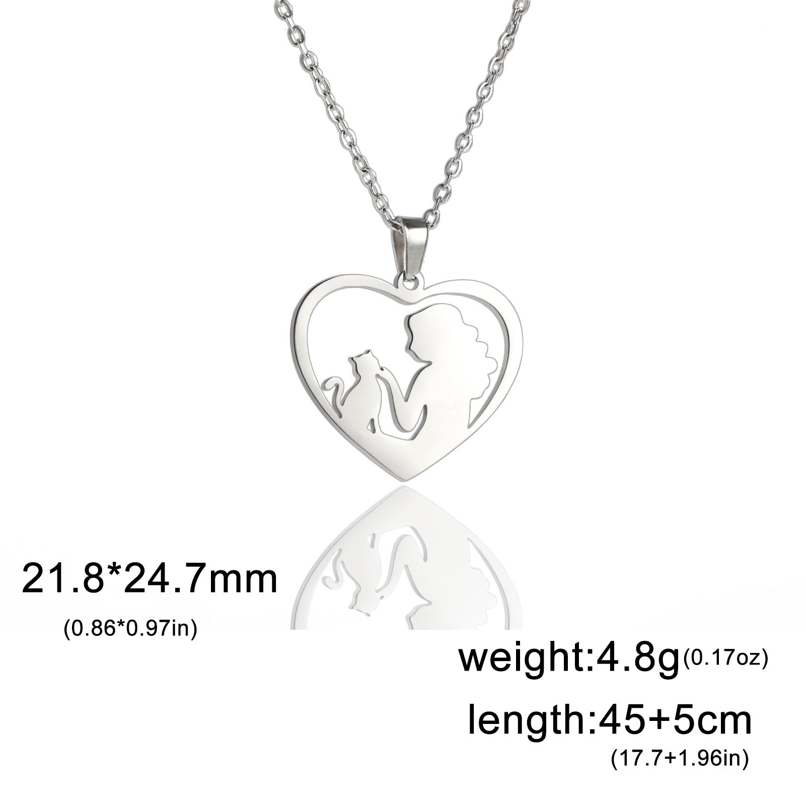 

Teamer Cat and Hostess Pendant Necklaces for Women Stainless Steel Choker Fashion Jewelry Cat Lovers Birthday Gifts 2026 New