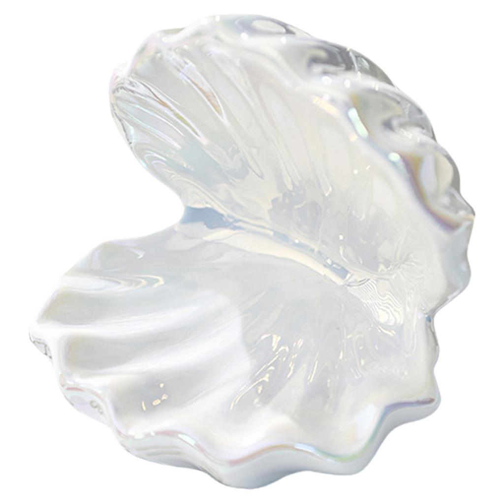 Delicate Ceramic Seashell Jewelry Tray Decorative Ring Holder Organizer For Bathroom Bedroom Dresser Home Decor