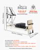 VEVOR Pilates Reformer with Tower 2.4m Pilates Machine 181kg Aluminum Alloy, for Home Use and Gym Workout, with Jump Board, Springs, Sitting Box