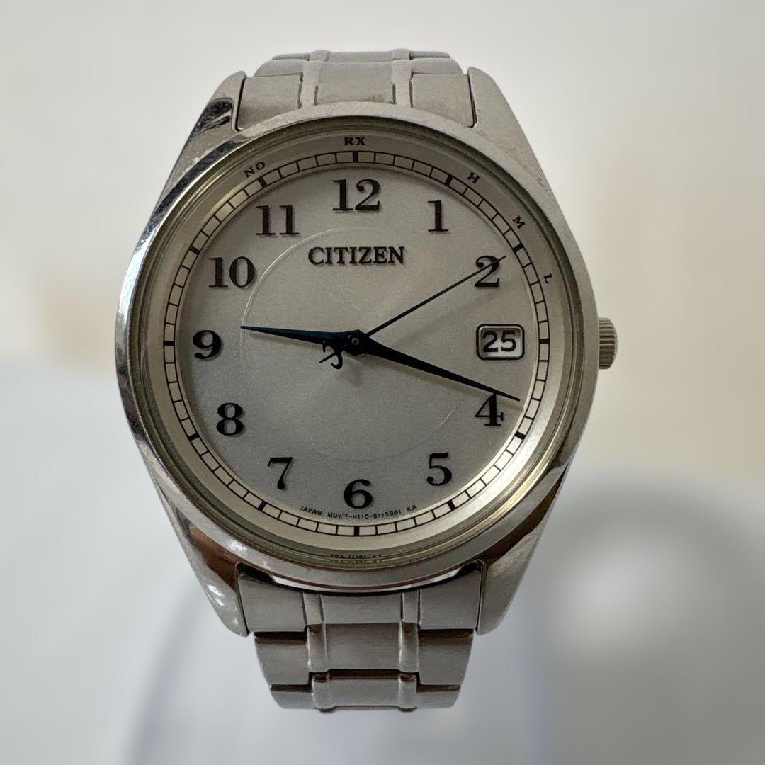 Used Operating CITIZEN Citizen Eco Drive Radio Clock H110-S077486
