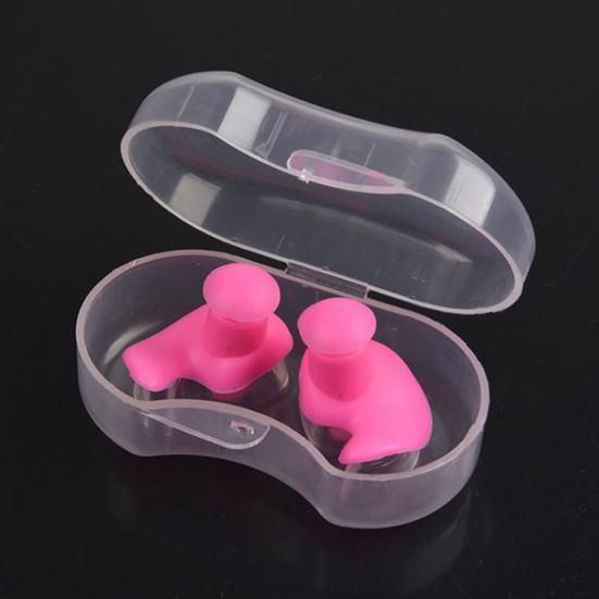 1 Pair Swimming Earplugs Silicone Waterproof Non-Slip Ear Plugs Friendly To Skin Noise Reduction Ear Plugs Swim Training Equipment