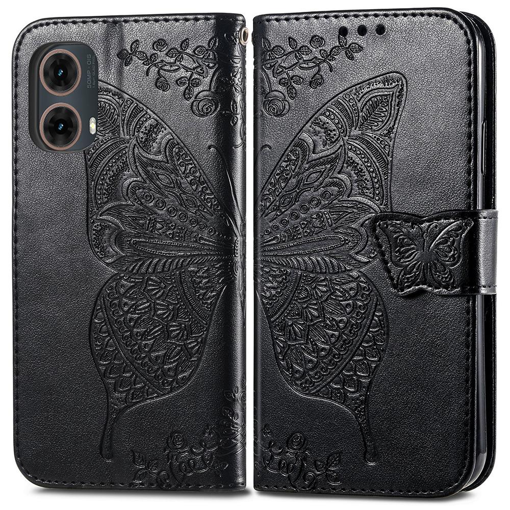 Etui dla Motorola Moto G85 5G/S50 Neo 5G Skórzane PU Portfel Pokrowiec na Telefon Wzór Motyla