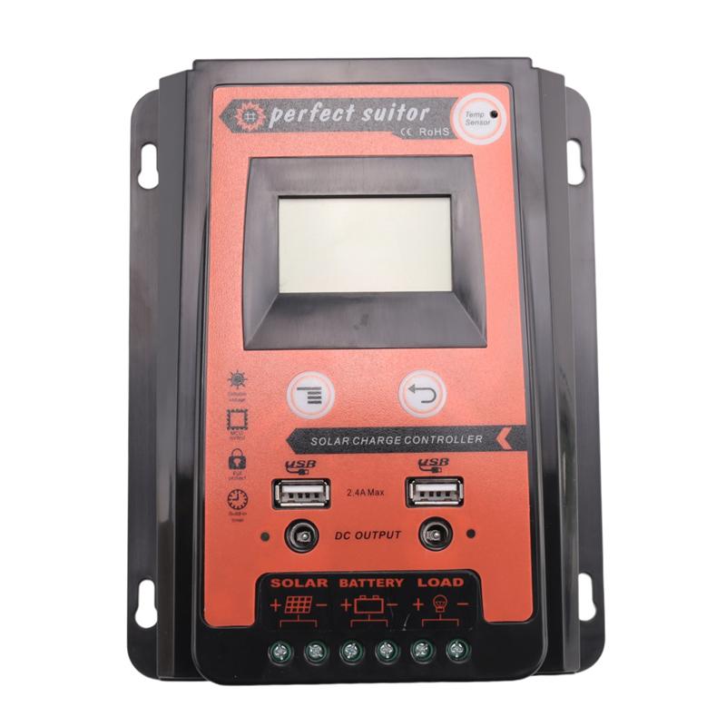 AD23-30A MPPT PWM Solar Charge Controller 12V 24V Solar Panel Battery Regulator Dual USB Port LCD Display