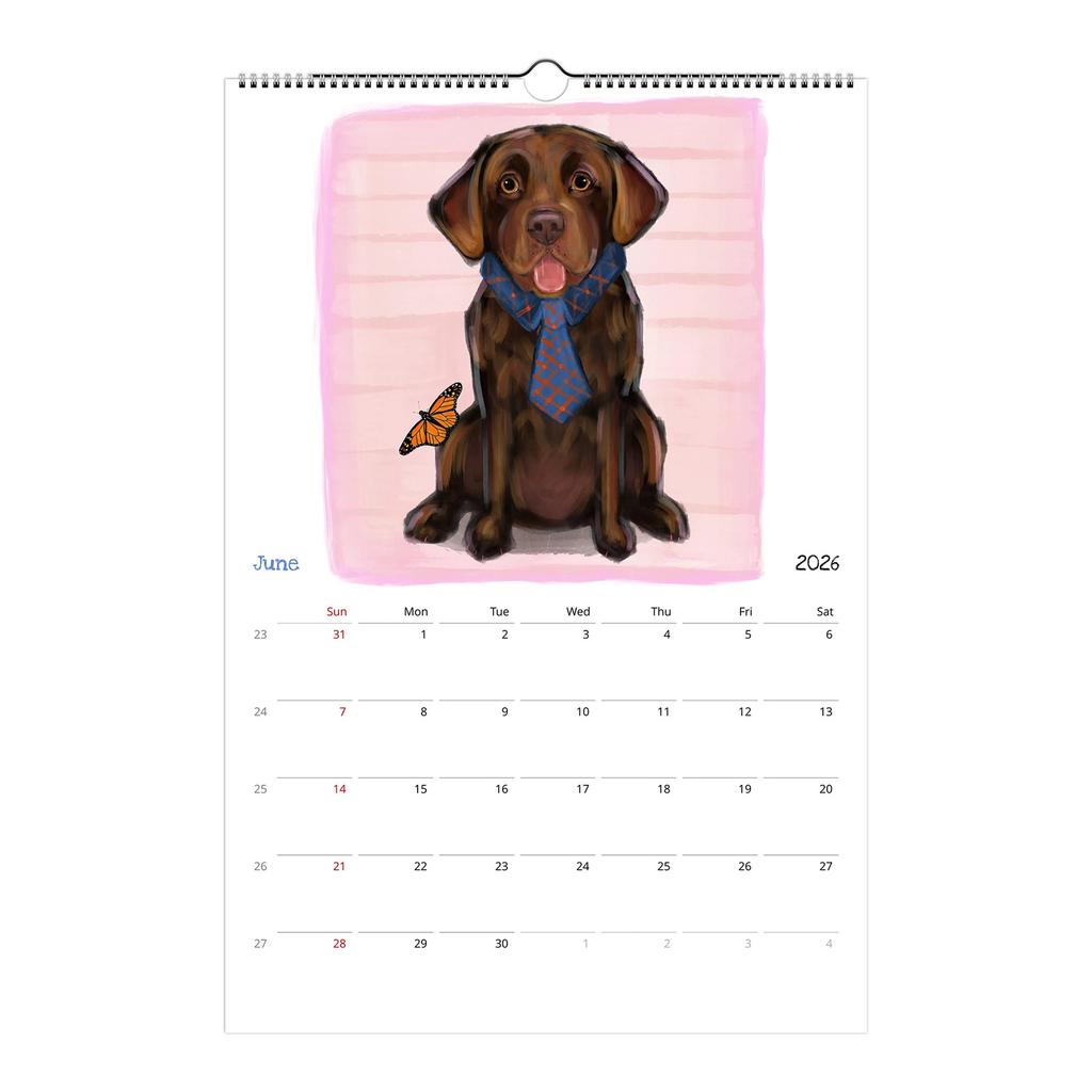 A Fun Calendar Featuring Dog Illustrations, It Makes The Perfect Gift For A Colleague Or Close Friend.