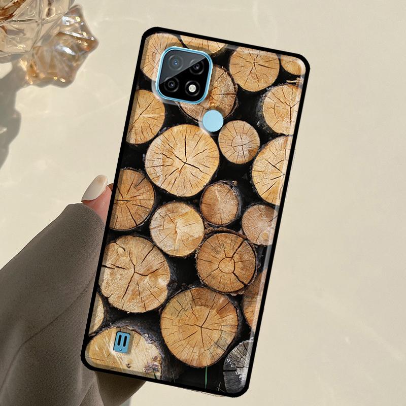 Pattern Wood Textures For Realme GT 7 Pro GT 6T 6 5 C67 C61 C55 C53 C51 C21Y C25S C75 10 11 12 13 14 Pro Plus Case