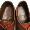 70s-80s Vintage BRUNE Made in England Plain Toe Business Shoes Brown size 25.0-26.0 Men's(USED)