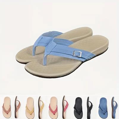 Sandali Antiscivolo da Donna, Ciabatte Estive, Ciabatte Piatte da Esterno, Scarpe da Spiaggia con Punta Aperta, Taglia Grande