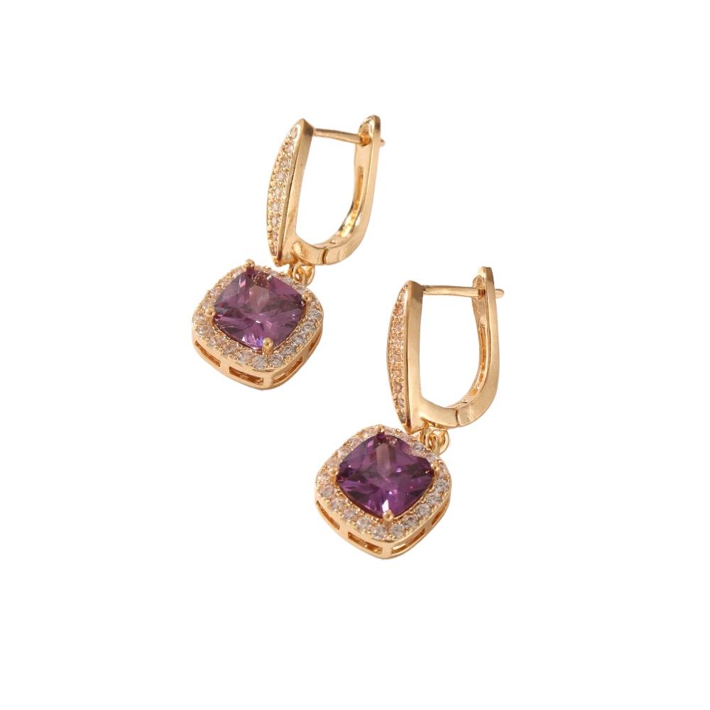 1 Paar modische quadratische baumelnde Ohrringe für Frauen, Zirkonia, Schmuck für den täglichen Gebrauch, Hochzeits- und Party-Accessoires