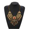 Ethnic European and American Retro Tassel Necklace Exaggerated Sweater Clavicle Chain
