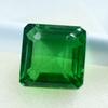 Lab-Created Green Emerald Loose Gemstone Square Cut 35.30 Ct for Jewelry Making and Gem Collections
