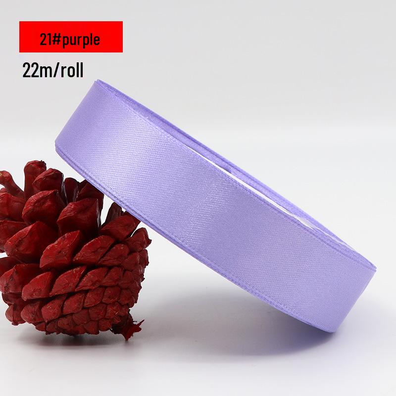 Ruban Tissé en Polyester de 2,5 cm pour l'Emballage de Cadeaux Floraux, les Gâteaux de Mariage et les Décorations dans des Couleurs Soie