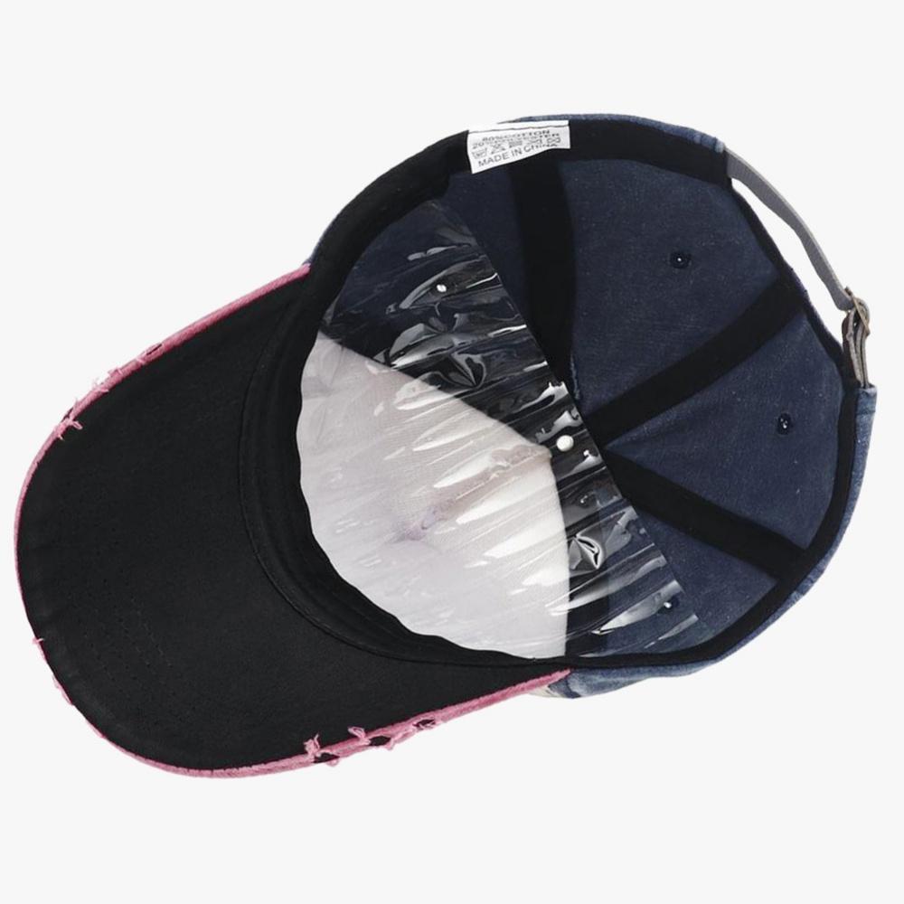 Unisex Retro Gewaschene Buchstaben Motor Aufdruck Baseballkappe Verstellbarer Sonnenhut Frühling Sommer Outdoor Sonnenschutz