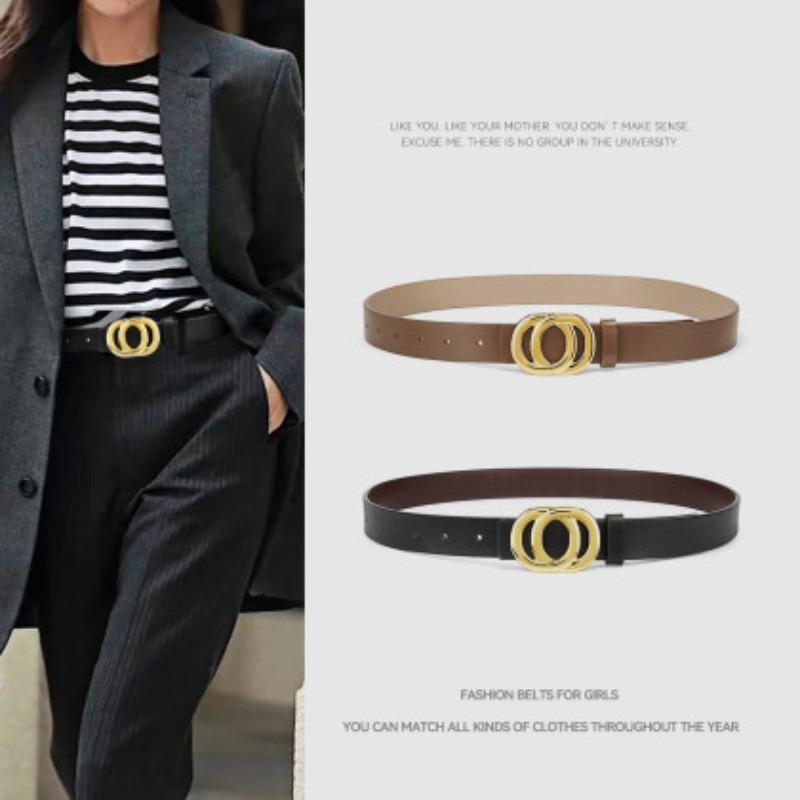 Women'S Belt Dress Smooth Buckle Women'S Belt Skirt Decorative Women'S Belt Versatile Thin Belt