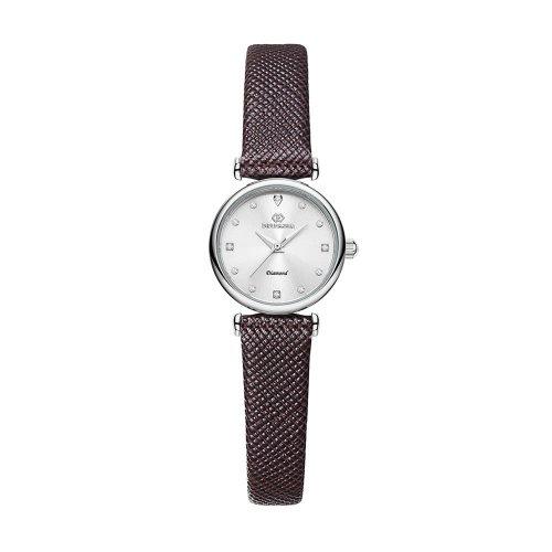 [D EUX AMOUR] D EUX AMOUR Women s Leather Band Diamond Watch DAW3202L-D.BR FREE