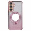 For Samsung Galaxy A35 5G Case TPU Glitter Phone Cover with Kickstand and Mirror