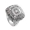 Decorated With Retro Thai Silver Ethnic Style Palace Pattern Ring Fashionable Personality Ring