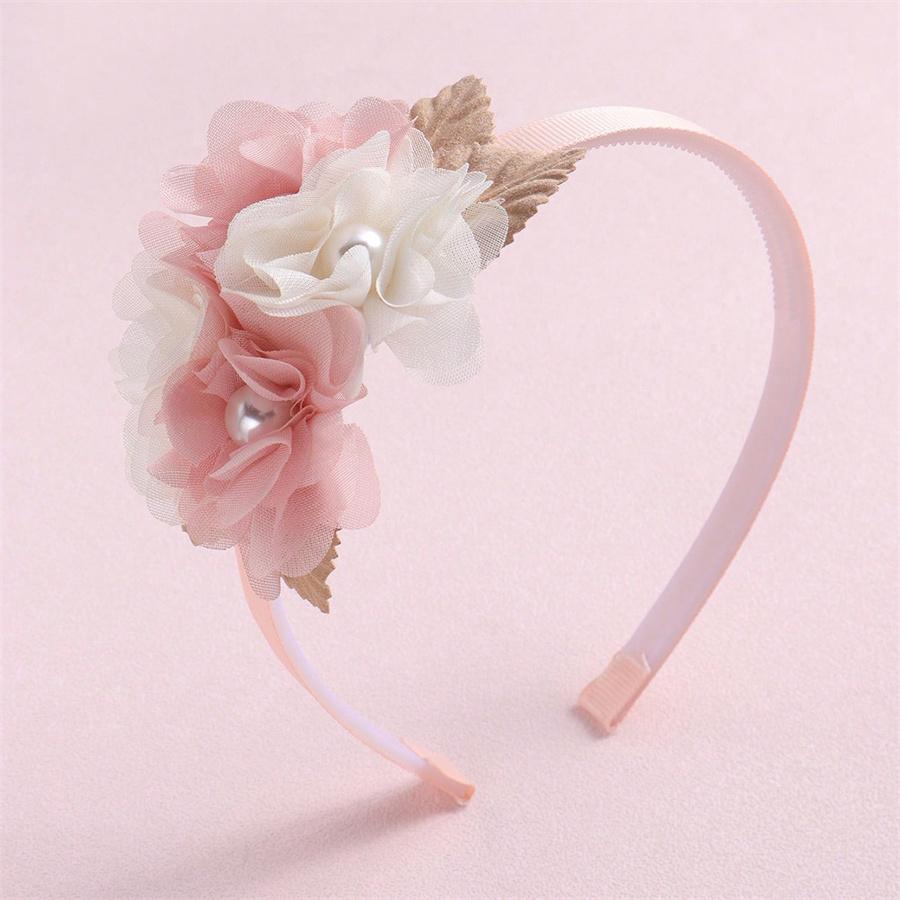 

Senior Handmade Flower Girls Headbands Cute Pearl Feather Wedding Crown Princess Dance Party Headwear Fashion Hoop Accessories