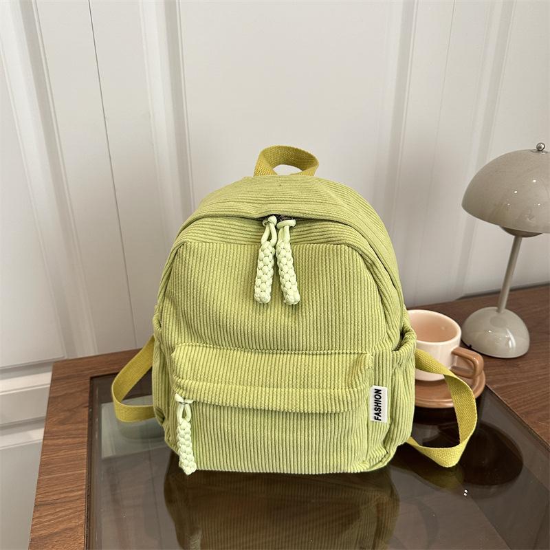 Schoolbag1011 Mori ins wind velvet backpack small fresh girl versatile small bag simple shopping mini backpack