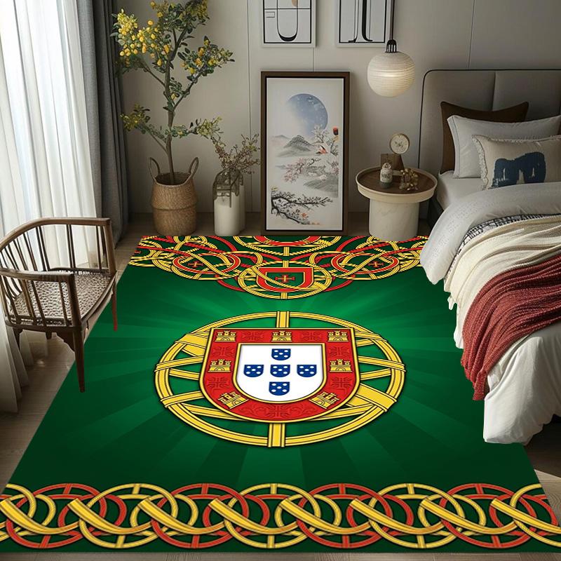 Portuguese Heritage Emblem Carpet Living Room and Bedroom Mats Home Decor Christmas Gifts Office Chair Cushion Bathroom Mat