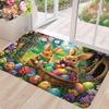 VIKAMA Forest Easter Rabbit Easter Egg Pattern Printed Door Mat For Holiday Decoration Home Entrance Door Mat Home Decor