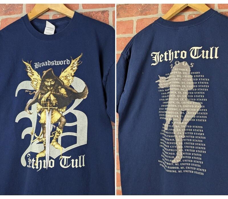 2005 Double Sided Jethro Tull Broadsword Tour Remake T shirt NH20242 Unisex T-Shirt XL