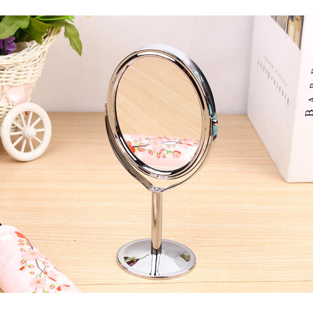 1:2 Magnifying Nordic Makeup Mirror Oval Desktop Stand Mirror Desktop Cosmetic Mirror  Women