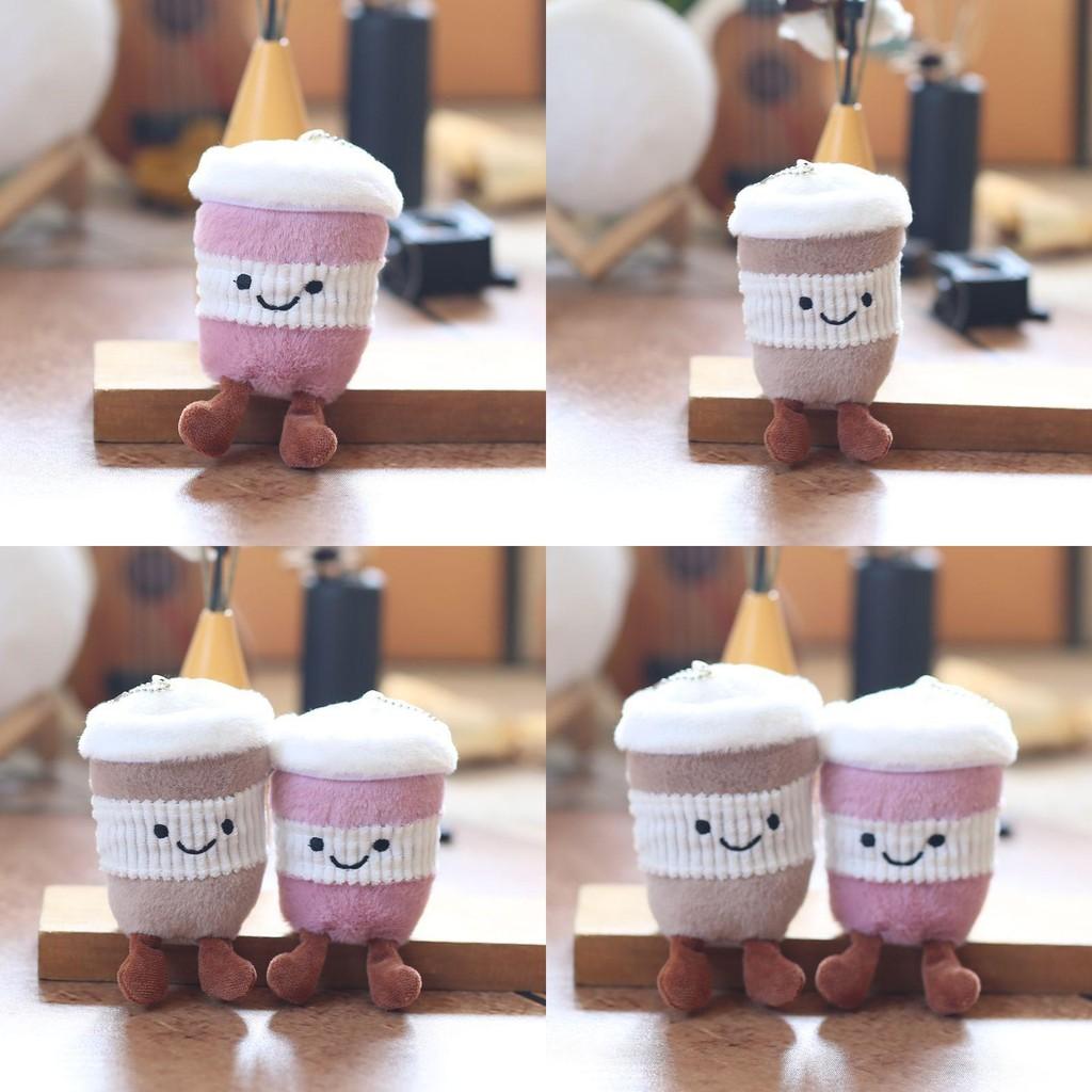 Milk Cup Tea Plush Keychain Toy Pp Cotton Gift For Kids Teens Pendant Bag