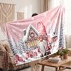 Christmas Flannel Throw Blanket Soft Warm Cozy For Sofa Bed Indoor Home Use Great Holiday Gift