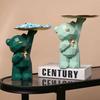 Resin Geometric Bear Storage Tray Lovely Nordic Bear Sculptures Keys Jewelry Lipstick Holder Home Table Statue Decorations